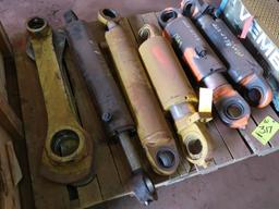 LOT: Assorted Caterpillar Parts including Rollers, Pumps, Brake Caliper, Cylinders & Pins in (3)