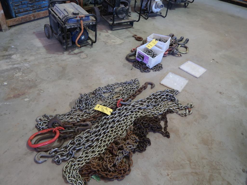 LOT: Large Quantity of Chains, Shackles, Hooks, etc.