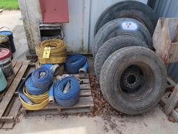 LOT: Hose andn Used Tires