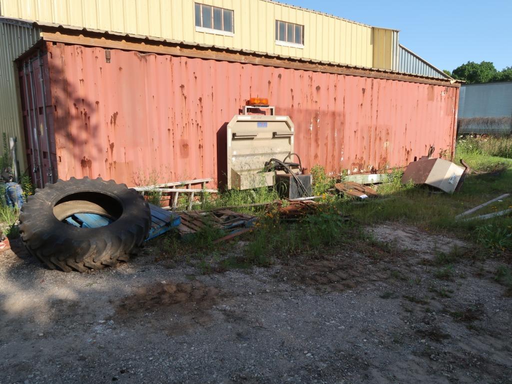 LOT: Contents of Conex Box including Concrete Tools & Supplies (no box), 40 ft. (est.) Moving