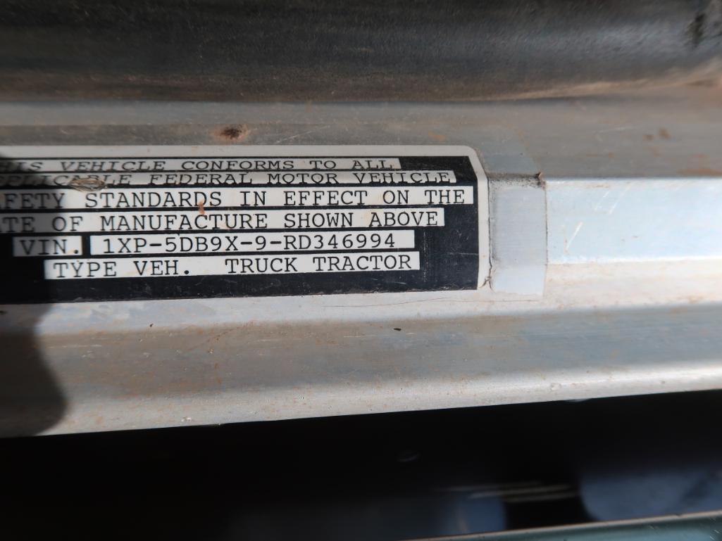 1994 Peterbilt Model 379, Tandem Axle Tractor, 14.GL LG Diesel, Masport and Gear Pumps, (AS IS - NOT
