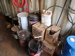 LOT: Contents of Conex Box including Magnetic Drill, Fluids, Rigging (excluding Lot #151)