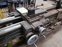 American Edelstaal 22 in. x 120 in. Engine Lathe, S/N 79DLZ3P013, 12 in. 3-Jaw Chuck, 12 in. 4-Jaw