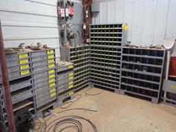 LOT: Balance of Garage Contents including Work Bench with Vise, Parts Room Contents, Tools (LOCATED