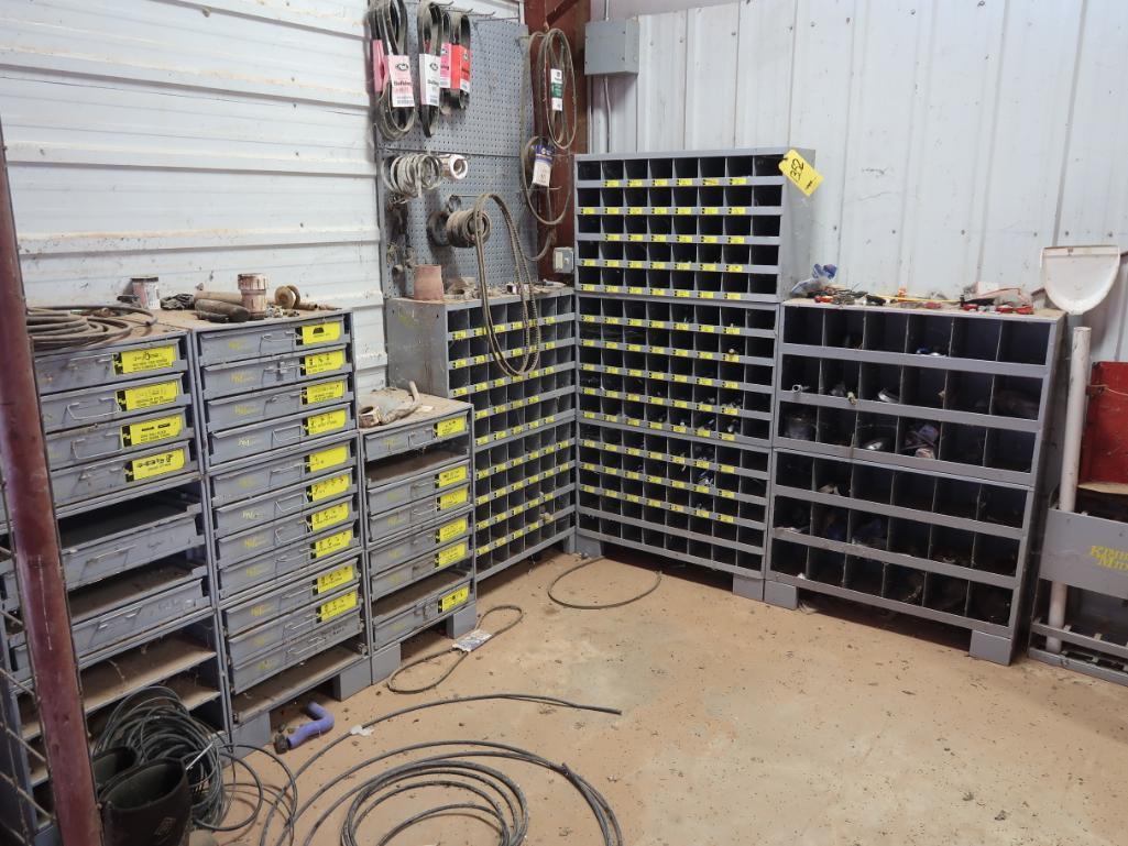 LOT: Balance of Garage Contents including Work Bench with Vise, Parts Room Contents, Tools (LOCATED