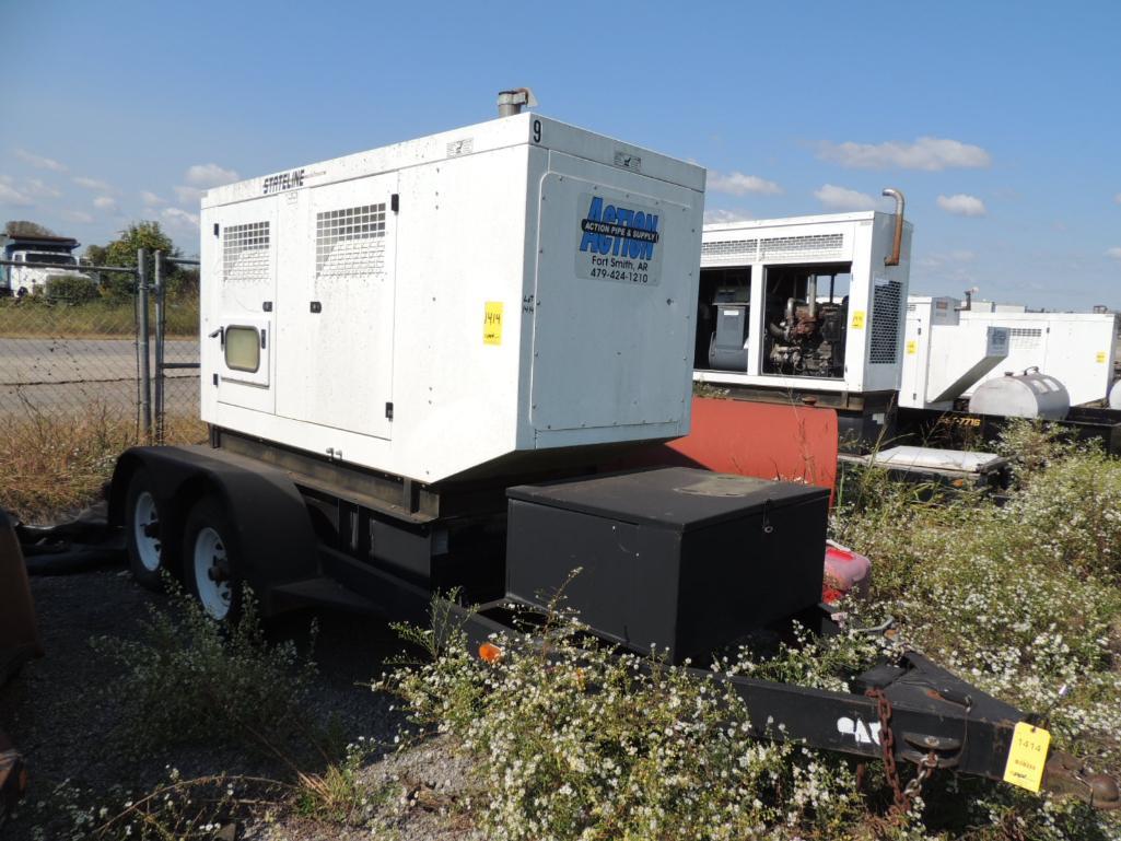 Magna Plus 14 KW Syncronous AC Generator Model 362CSL1606-1I, Perkins diesel Power, Mounted on RJ