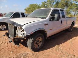 2007 Ford F250 XL SD Ext. Cab 4x2 Long Bed, 6.0 Power Stroke, Auto Trans, No Front Seats, Vin #