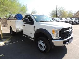 2017 Ford F450 Std. Cab 9 ft. Stahl Service Body 4x2, VIN # 1FDTF4GT8HEE58303, 6.7 Ltr. Auto