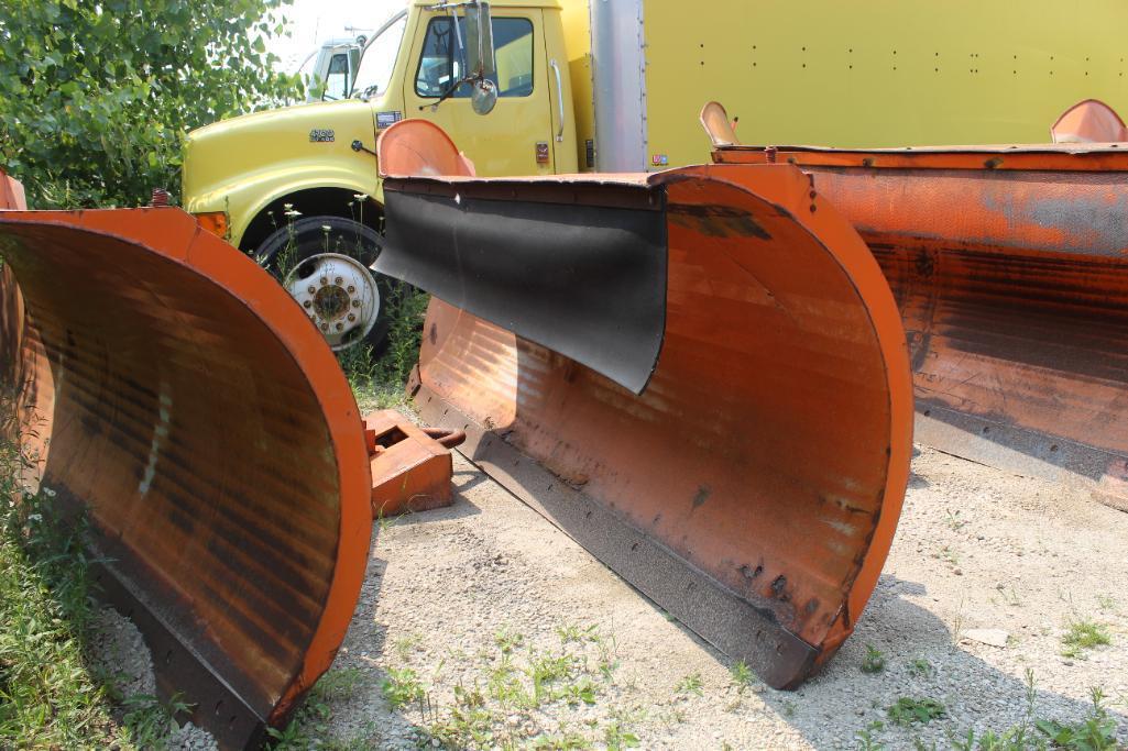 Steel Snow Plow Blade 132 in. W x 46 in. H (est). (Located at 900 Oak Stree