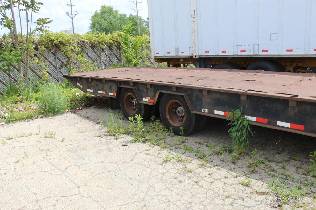 48 ft. (est.) Tandem-Axle Step Deck Beaver Tail Trailer, Steel Decking, Cable Winch, (Located at 420