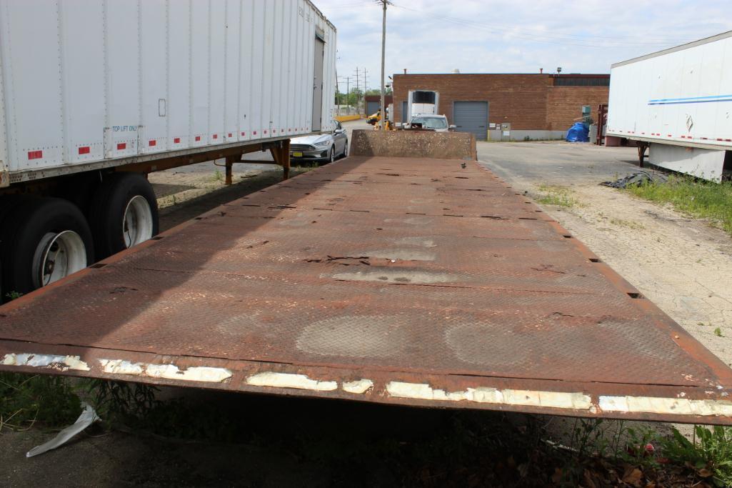 48 ft. (est.) Tandem-Axle Step Deck Beaver Tail Trailer, Steel Decking, Cable Winch, (Located at 420