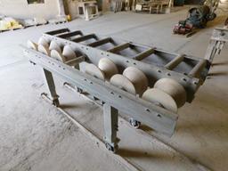 LOT: Roller Conveyor / Material Conveyor on Track, 7 ft. x 3 ft.