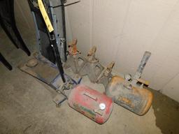 LOT: Floor Jack, Jack Stands, Tire Inflator and Ramps