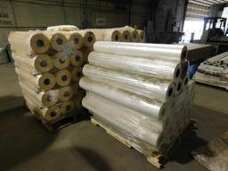 LOT: (2) Pallets Cedar Siding Lumber Wrap, (1) Pallet Plastic Wrap