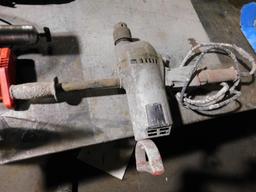 LOT: Milwaukee Cordless Grease Gun, Mixer Drill, Soldering Gun & Threading Kit