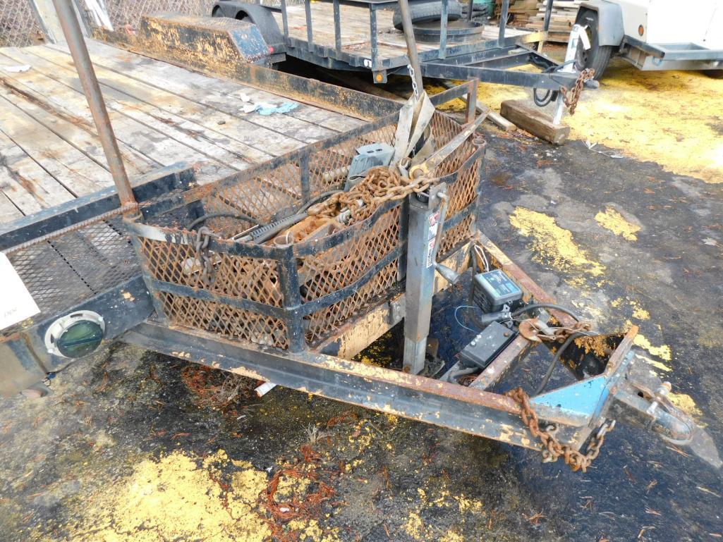 2003 Super Liner 16' x 7' Flatbed Trailer, Ramps, Dual Axle, Break Away System, VIN