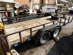 2006 Shur TL 14' x 7' Flatbed Trailer, Dual Axle, VIN 1M9AL14256N161045
