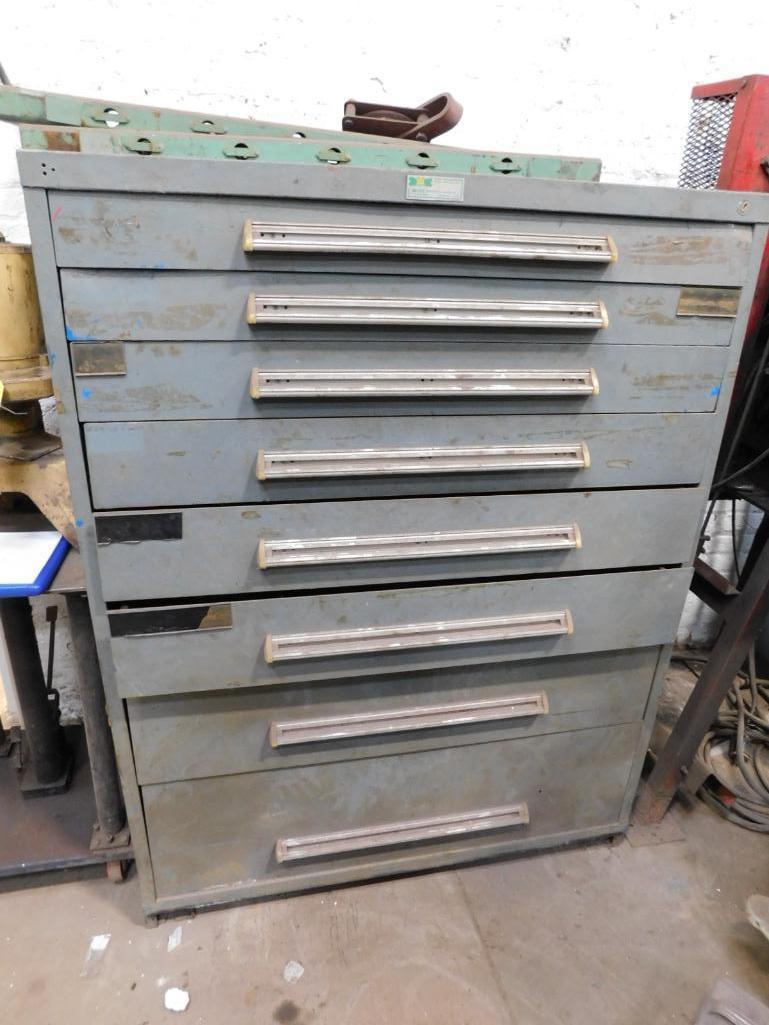 8-Drawer Tooling Cabinet w/Contents of Strippit Parts & Tooling