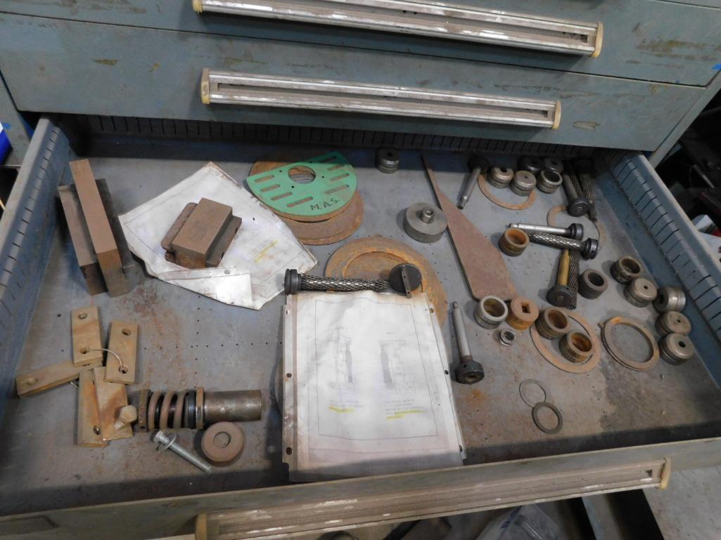 8-Drawer Tooling Cabinet w/Contents of Strippit Parts & Tooling