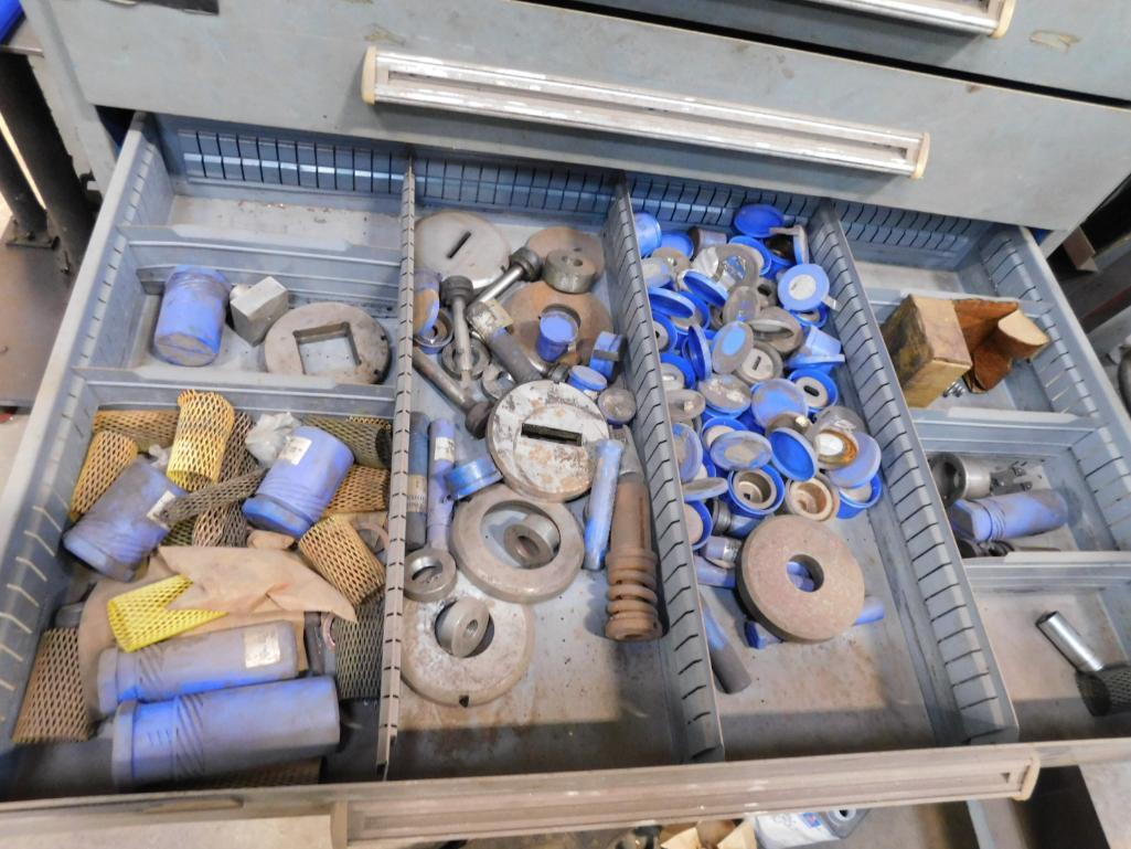 8-Drawer Tooling Cabinet w/Contents of Strippit Parts & Tooling