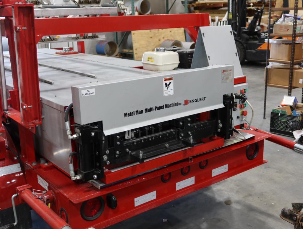Englert FR MPL Metal Man Portable Multi Panel Roll Forming Roof Panel Machine, S/N 052203, 12' Box,