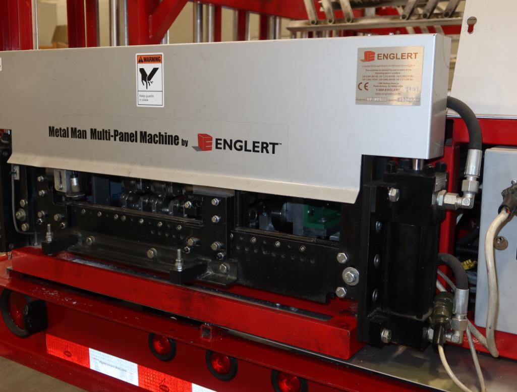 Englert FR MPL Metal Man Portable Multi Panel Roll Forming Roof Panel Machine, S/N 052203, 12' Box,