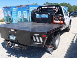 2021 Chevy Silverado 3500 4 Door Flat Bed Dual Wheel w/Air Compressor and Transfer Tank/Toolbox,