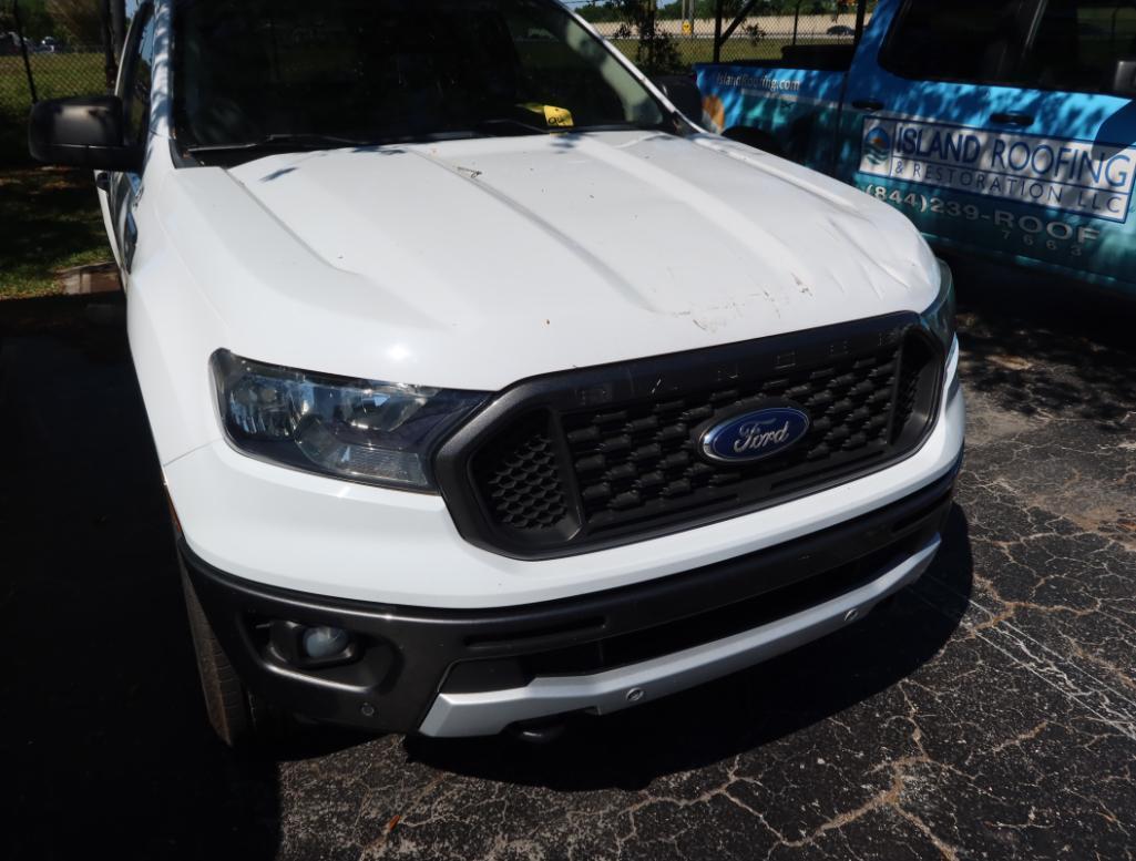 2019 Ford Ranger Ecoboost Ladder Rack and Tool Box, Gas, License# 55BIKJ, VIN 1FTER1EH6KLB12352,