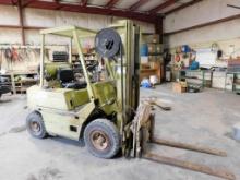 Clark C500Y45 LP Forklift, Cascade Fork Rotator Attachments, 3,725 Lb. Cap., 2,825 Cap. On Rotator,
