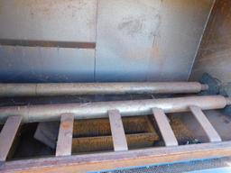 LOT: Viking Small Tank Blast Cabinet w/Powered Rollers & Collector (OUTSIDE - AS IS) (LOCATED