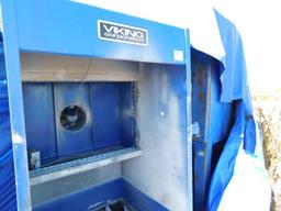 LOT: Viking Small Tank Blast Cabinet w/Powered Rollers & Collector (OUTSIDE - AS IS) (LOCATED