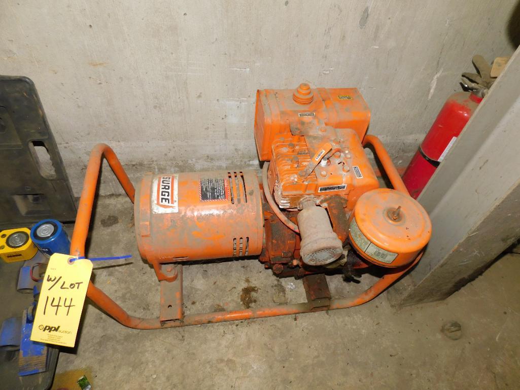 LOT: (1) Kohler 225 Generator, Model 2250, 2.25 KVA (CORD REEL DOESN'T PULL), (1) Surge Portable