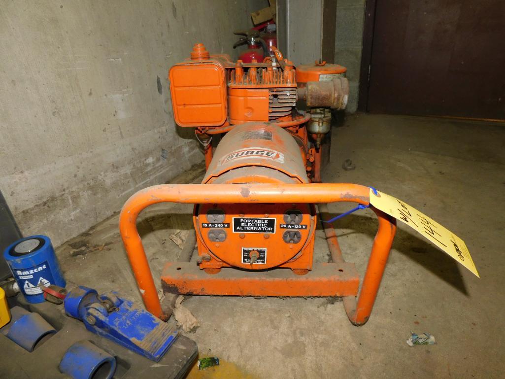 LOT: (1) Kohler 225 Generator, Model 2250, 2.25 KVA (CORD REEL DOESN'T PULL), (1) Surge Portable