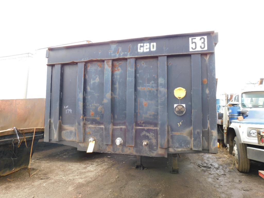 35' Scrap Gondola Trailer #G20 (NO TITLE) (LOCATED AT: 1255 Gifford Rd., Elgin, IL 60120)