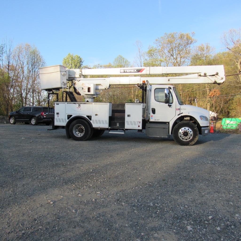 2020 Terex TC-55, 55' Rear Mounted 2-Man Bucket Aerial Boom, S/N 2200169688, Front & Rear A-Frame