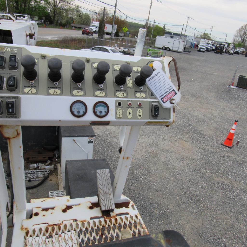 Altec DM47TR Rear Mounted Digger Derrick, S/N 0910DV4752, 12,000 Lb. Winch, 18" Auger (2010),
