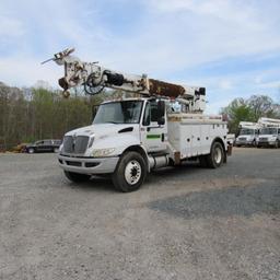 Altec DM47BTR Rear Mounted Digger Derrick, S/N 1013EB0917, 15,000 Lb. Winch, 18" Auger (2010),