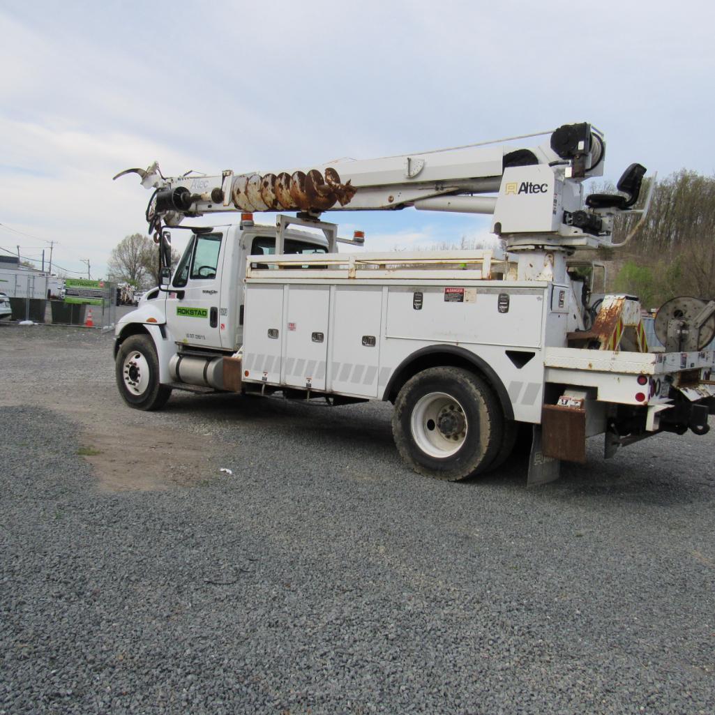 Altec DM47BTR Rear Mounted Digger Derrick, S/N 1013EB0917, 15,000 Lb. Winch, 18" Auger (2010),