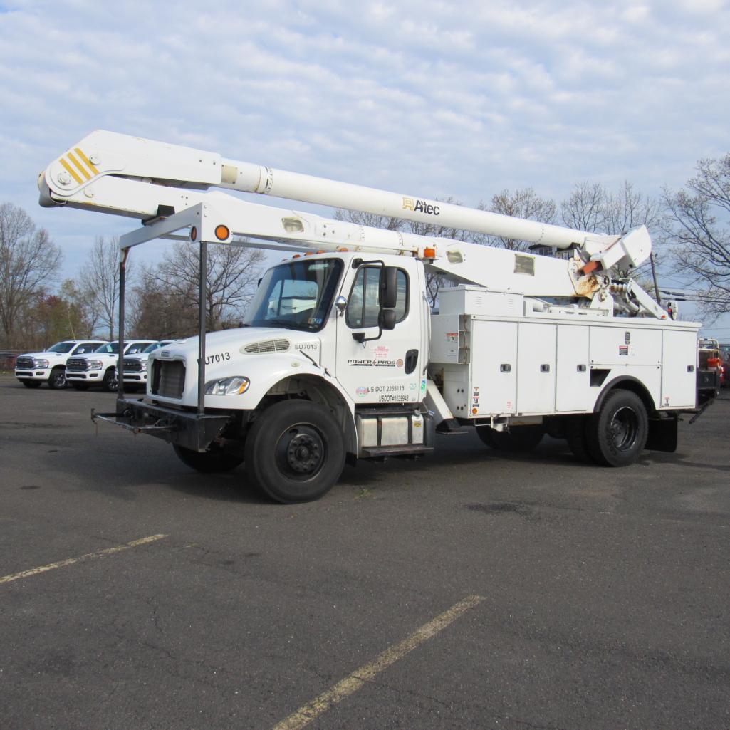 Altec AA755, 55' Rear Mounted 2-Man Bucket Aerial Boom, S/N 0413BZ7249, Front & Rear A-Frame