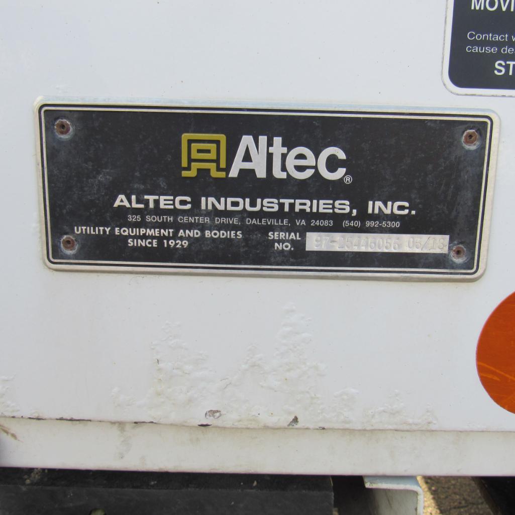 Altec AA755, 55' Rear Mounted 2-Man Bucket Aerial Boom, S/N 0413BZ7249, Front & Rear A-Frame