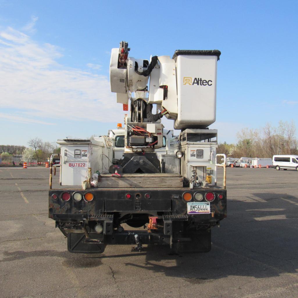 Altec AA755, 55' Rear Mounted 2-Man Bucket Aerial Boom, S/N 0413BZ7249, Front & Rear A-Frame