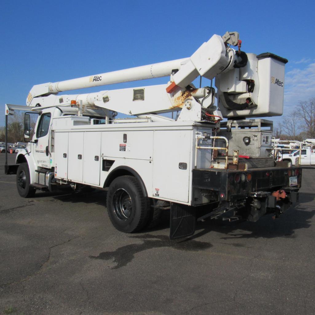 Altec AA755, 55' Rear Mounted 2-Man Bucket Aerial Boom, S/N 0413BZ7249, Front & Rear A-Frame