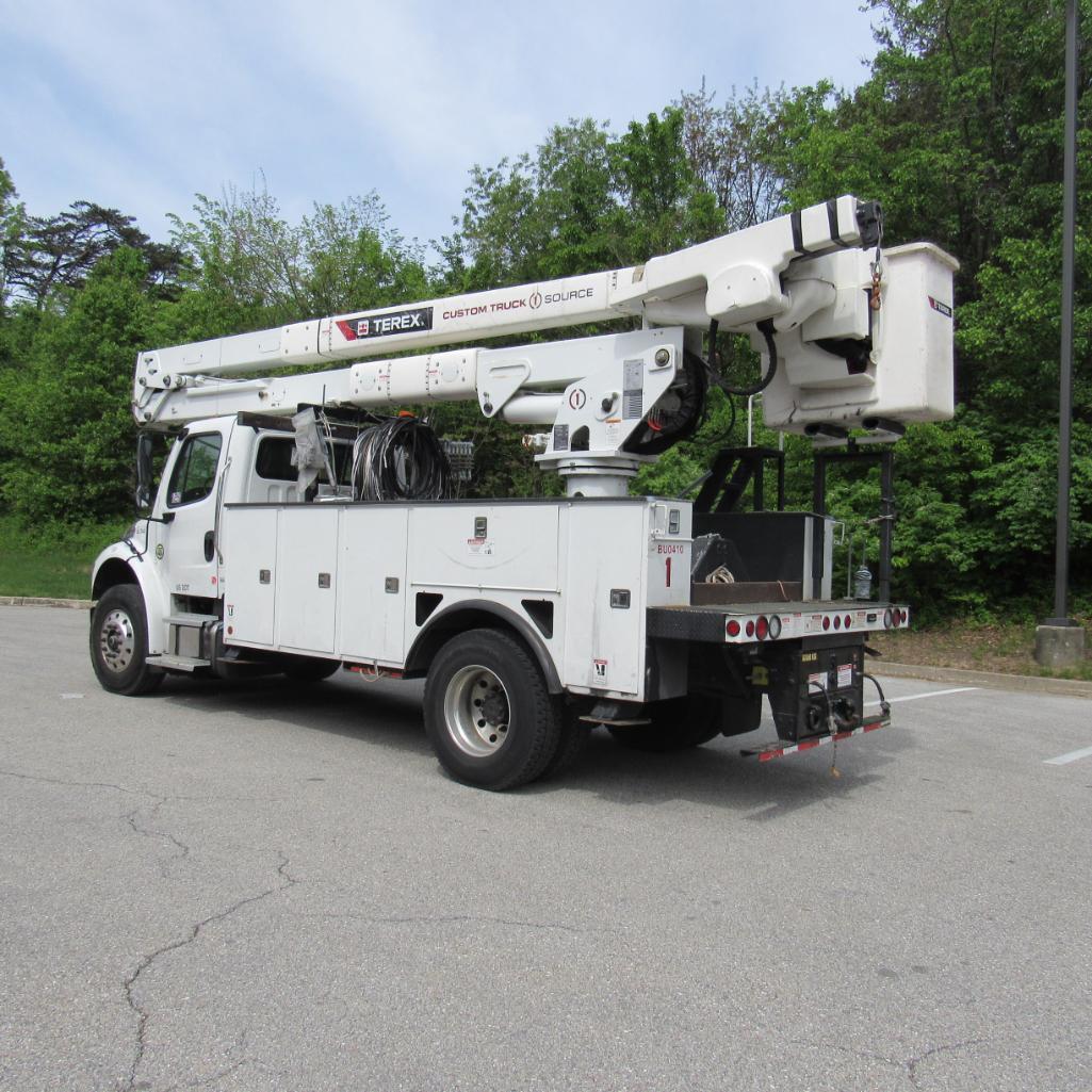 2019 Terex TC55, 55' Rear Mounted 2-Man Bucket Aerial Boom, S/N 2191269680, Front & Rear A-Frame