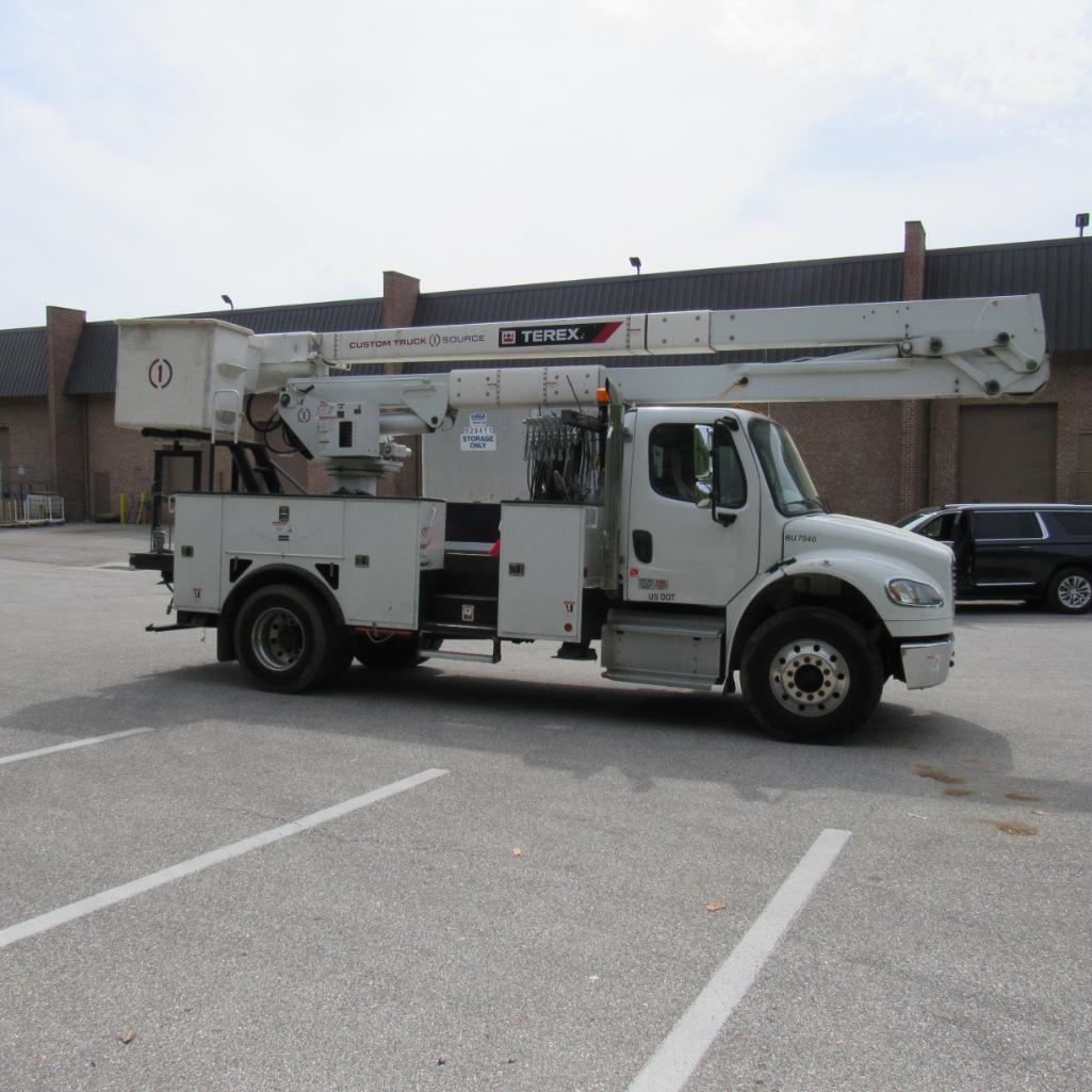 2019 Terex TC55, 55' Rear Mounted 2-Man Bucket Aerial Boom, S/N 2191269680, Front & Rear A-Frame