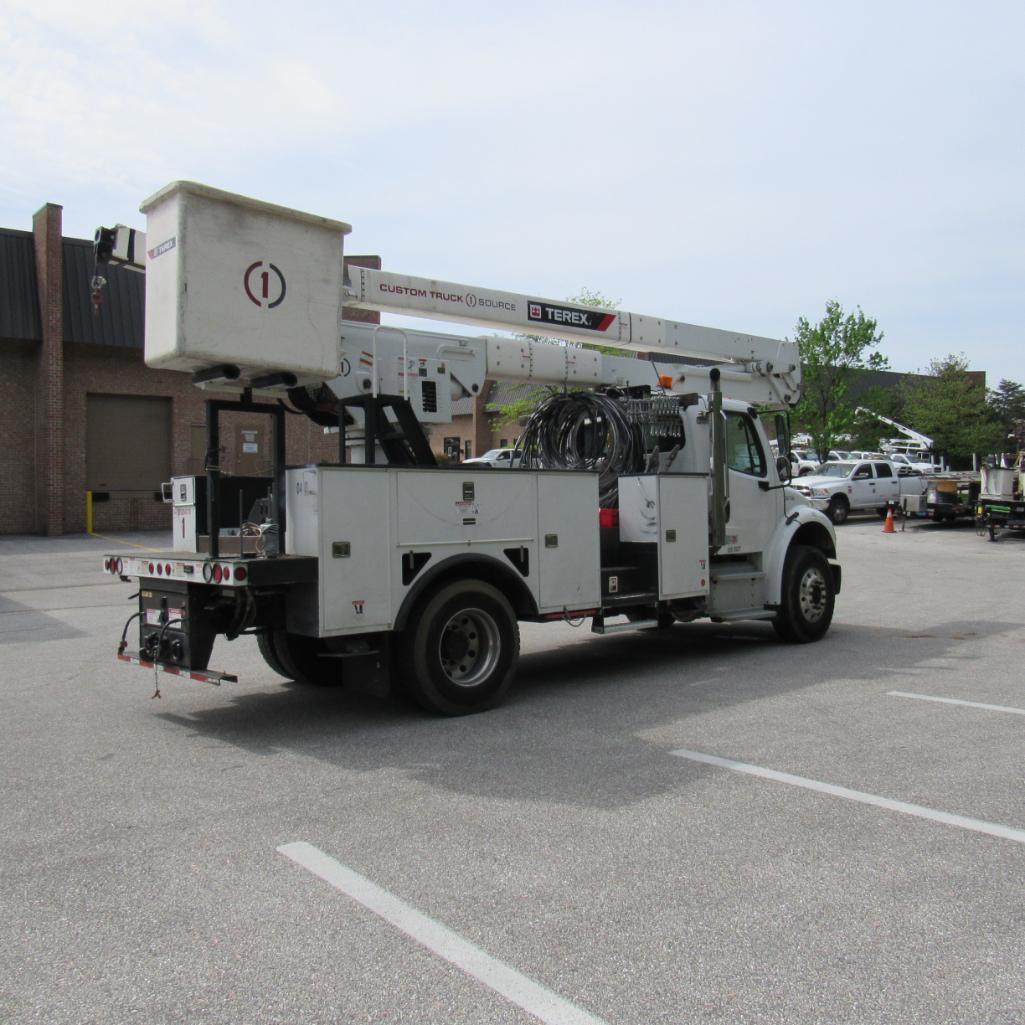 2019 Terex TC55, 55' Rear Mounted 2-Man Bucket Aerial Boom, S/N 2191269680, Front & Rear A-Frame