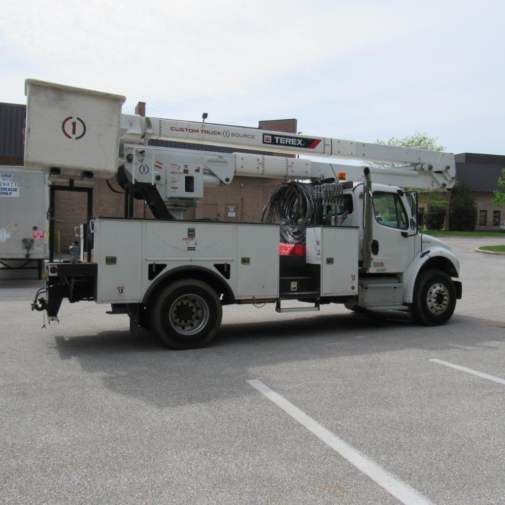 2019 Terex TC55, 55' Rear Mounted 2-Man Bucket Aerial Boom, S/N 2191269680, Front & Rear A-Frame