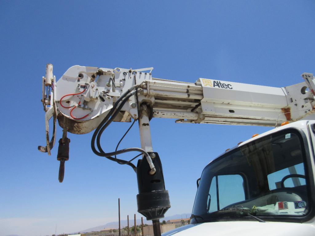 Altec Model DM47BTR Digger Derrick with Auger Attachment, S/N 0514FB1218 (2015) Mounted on