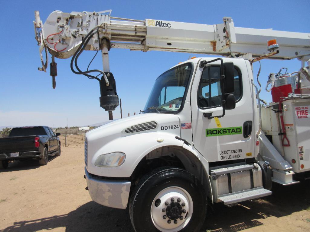 Altec Model DM47BTR Digger Derrick with Auger Attachment, S/N 0514FB1218 (2015) Mounted on
