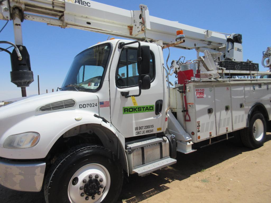 Altec Model DM47BTR Digger Derrick with Auger Attachment, S/N 0514FB1218 (2015) Mounted on