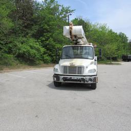 Altec 55' Rear Mounted 2-Man Bucket Aerial Boom, Front & Rear A-Frame Outriggers, Mounted on